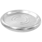Gedy SO11-73 Round Silver Finish Soap Dish in Pottery